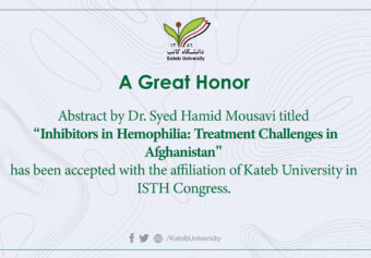 Abstract by Dr. Syed Hamid Mousavi has been accepted in ISTH Congress