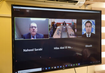 A virtual meeting of Kateb University’s Chancellor and the director of UNDP