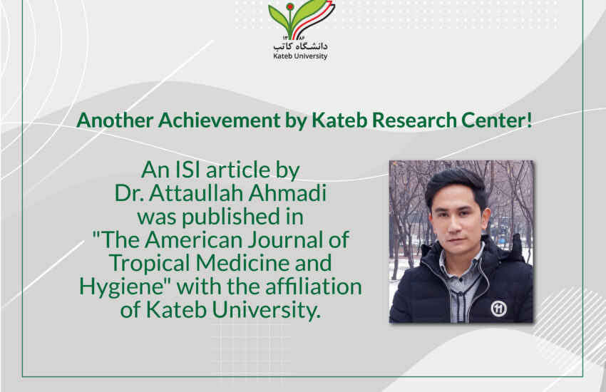Article by Dr. Attaullah Ahmadi was published in another International Prestigious Journal.