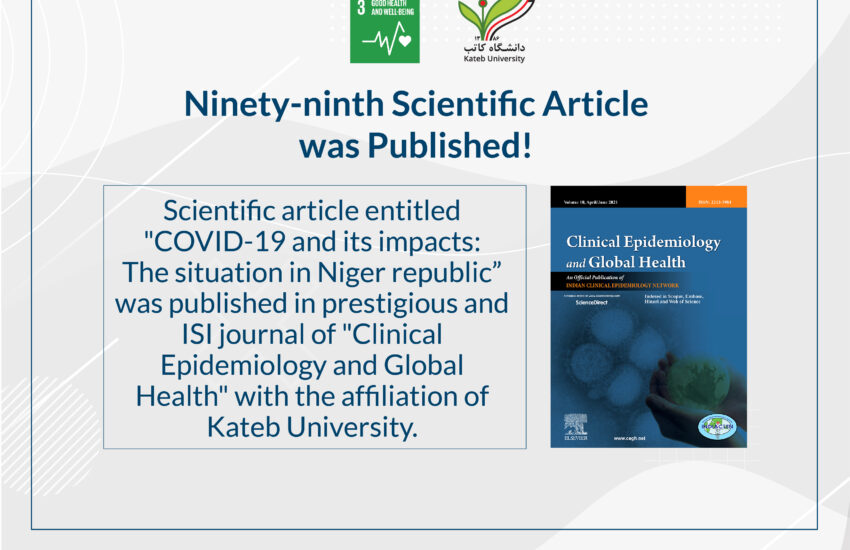 Ninety-Ninth Scientific Article was Published.