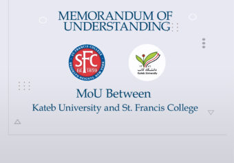 MoU Between Kateb University and St. Francis College.